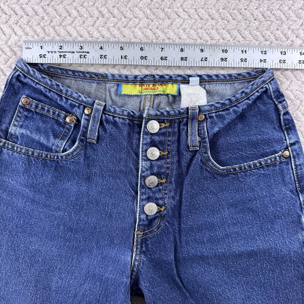 Vintage‎ 90s Paris Blues Women’s Mid Rise Flare Leg Jeans Size 7 Button Fly - Picture 3 of 16